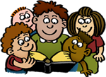 kids reading a book 